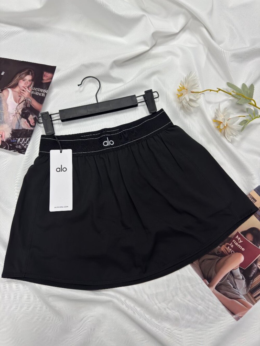 NWT Alo Yoga🤹‍♀️Women’s Match Point Tennis  Black Skirt🎨Preppy Athletic Skirt